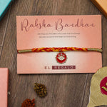 El Regalo 1 PC Moli Rakhi for Bhaiya - Rakshabandhan Moli Charms Rakhi with Message Card & Roli Chawal Shagun in Rakhi Box (Red Evil Eye Moli Rakhi)
