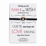 El Regalo 1 PC Evil Eye Nazaria Rakhi for Brother- Rakhi Gift Box with 1 PC Rakhi, Shagun Pack & Rakhi Message Card in Gift Box - Rakhi for Bhai/Bhabhi/Bhatija/Bhatiji (Black Evil Eye Rakhi)