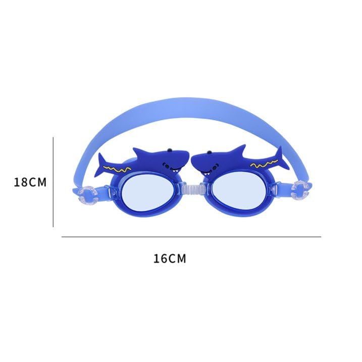 El Regalo Kids Cute Animal Cartoon Swimming Goggles for Girls & Boys- Kids/Toddlers Swim Goggles (upto 10 Years Old) (Shark Swim Goggle)