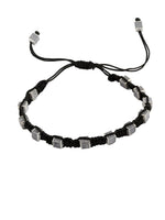 El Regalo Womens Silver-Plated & Black Thread Anklet
