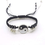 El Regalo "Ying Yang Handmade Macrame Unisex Bracelets Set | Adjustable Bracelet for Best Friends/Couple - Set of 2 (These are NOT Magnetic)