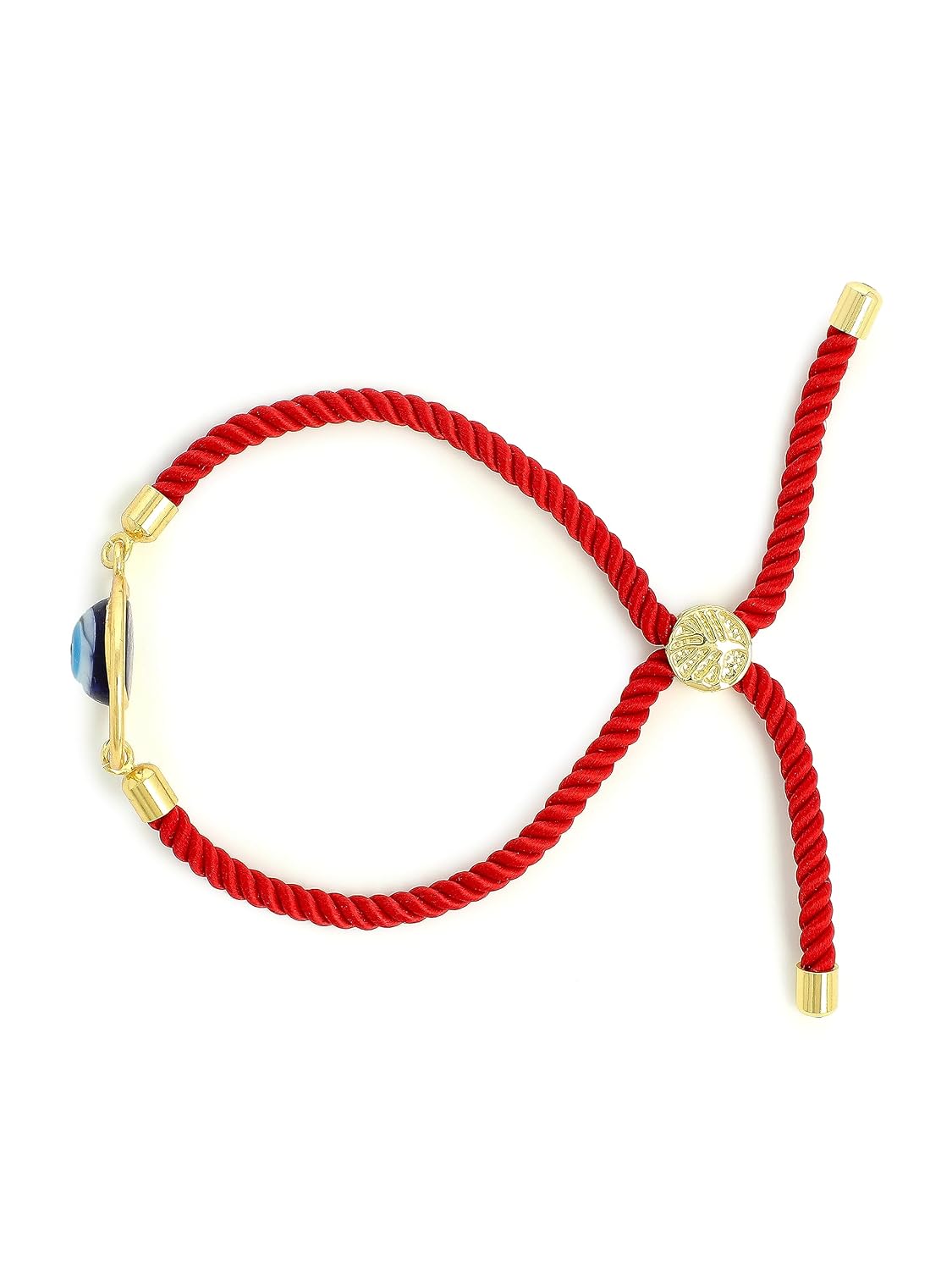 El Regalo Elegant 1PC Evil Eye Red Rakhi with Roli Chawal & Rakhi Message Card - Lucky Protection Rakhi to Avoid Negative Energies for Brother/Sister-in-Law/Niece or Nephew (Drop Evil Eye)