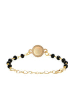 EL REGALO Unisex Kids Gold-Toned & Black Gold-Plated Wraparound Bracelet
