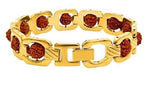 El Regalo Designer Om Rudraksha Bracelet Rakhi For Brother - Shiva Rudraksha Chain With Roli Chawal, greeting Message Card In elegant Box For Mens (Multi Rudraksha Rakhi)