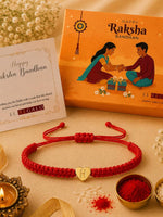 El Regalo Red Ethnic Rakhi Dori Unisex Rakhi-Adults - H letter