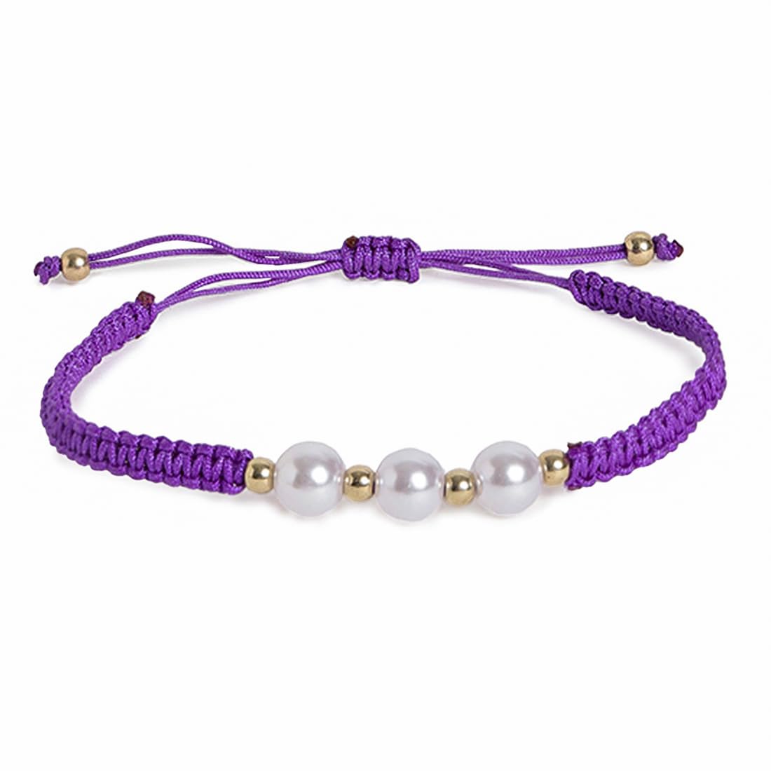 El Regalo 2PCs Pearls Rakhi Combo Set for Bhaiya-Bhabhi/Bhai- Bhatija/Bhatiji- Rakhi Gift Combo with 2 Pearls Rakhi, Roli-Chawal Shagun Pack, Message Card in Gift Box (Purple)