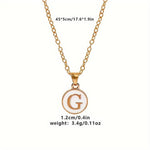 El Regalo Unisex Personalized Name Initial Letters Pendant Necklace-Enamelled Name Initials Pendant with Stainless Steel Chain (G)