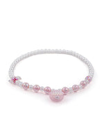 EL REGALO Girls White Pink Beaded Jewellery Set