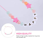 El Regalo 2 PCs Cute Handmade Princess Necklaces for Girls/Kids/Toddlers | Adjustable Beaded Princess 2 Necklaces Set for Girls/Kids