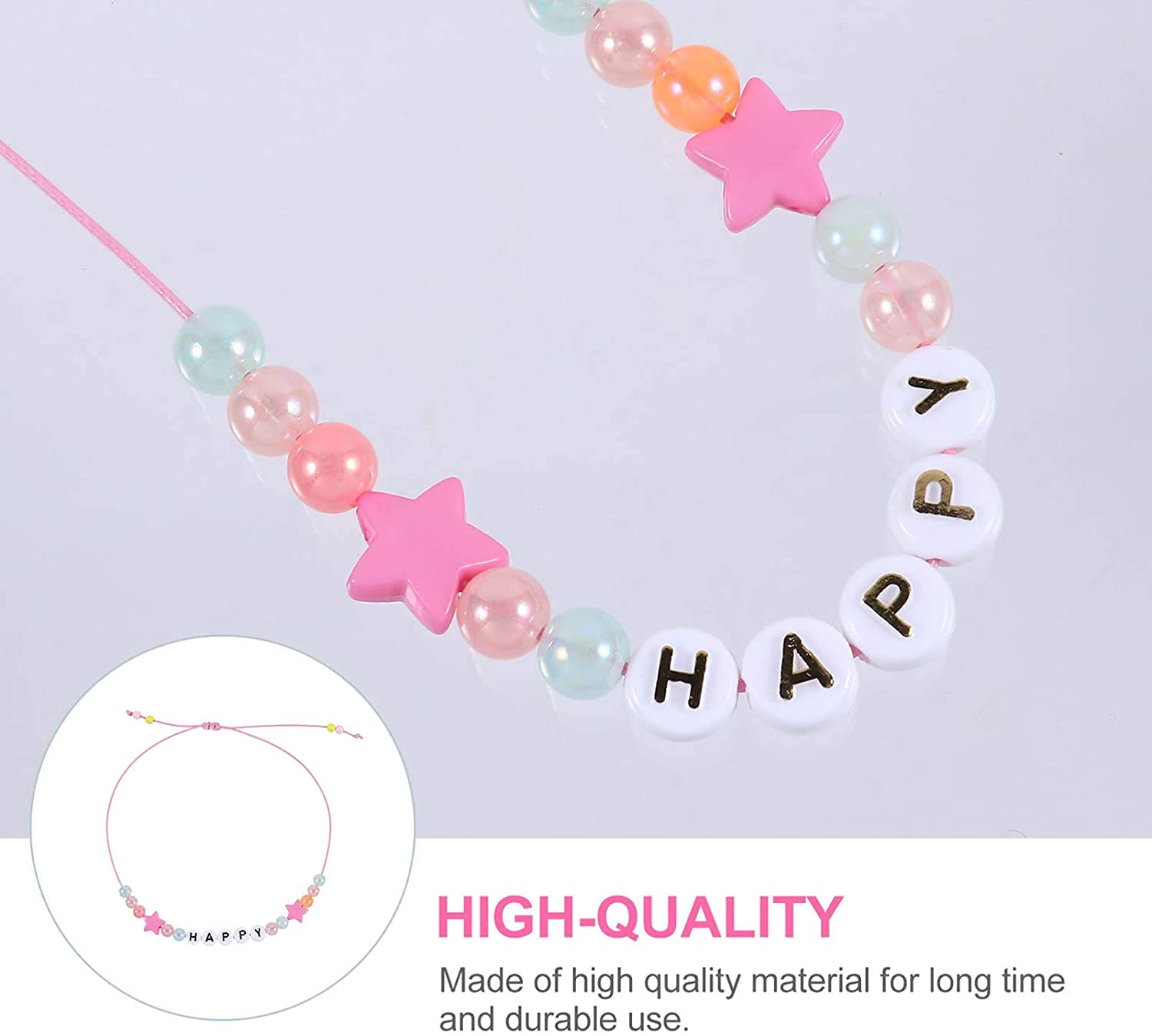 El Regalo 2 PCs Cute Handmade Princess Necklaces for Girls/Kids/Toddlers | Adjustable Beaded Princess 2 Necklaces Set for Girls/Kids