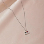 El Regalo Titanium Steel Cubic Zirconia Rainbow Necklace for Kids/Girls/Women- Anti Tarnish, Waterproof, Classy Rainbow Necklace- Gift for Girls