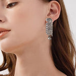 El Regalo Oxidized Bird Ghungroo Stud Earrings- Silver Lookalike Parrot Bird Handcrafted Statement Earrings