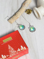 El Regalo 1 Pair Gradient 3D Mermaid Shell Threader Earrings for Girls & Women- Vintage Threader Earrings