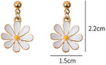 El Regalo 1 Pair Daisy Flower Earrings for Girls & Women- Cute Flower Earrings (Style-5)