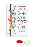 El Regalo 2PCs Cute Kids Fruits Beads Bracelet Rakhis Set for Brother/Bhai - Kids Rakhis with Roli Chawal in Gift Box - Adorable Fruit Charm Rakhis for Boys (Cute Rakhi Set-3)