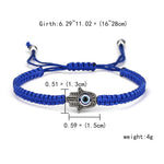 El Regalo 2 PCs Evil Eye Hamsa Hand Couple Rakhi Set for Bhaiya & Bhabhi- Bhaiya Bhabhi Rakhi Combo with Roli Chawal, Rakhi Message Card in Rakhi Gift Box (Option-2)