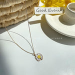 El Regalo Daisy Sunflower Necklace and Earring Set, Sunflower Boho Long Drop Handmade Pendant Necklace Choker with Sunflower Earrings Sets for Women Girls