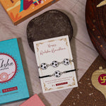 El Regalo Quirky 2PC Sports Rakhi Set for Brother | Rakhis Combo Set for Brother/Niece/Nephew- Kids Rakhi for Sports Lovers Bhai with Roli-Chawal, Message Card in Rakhi Gift Box (Option-2)