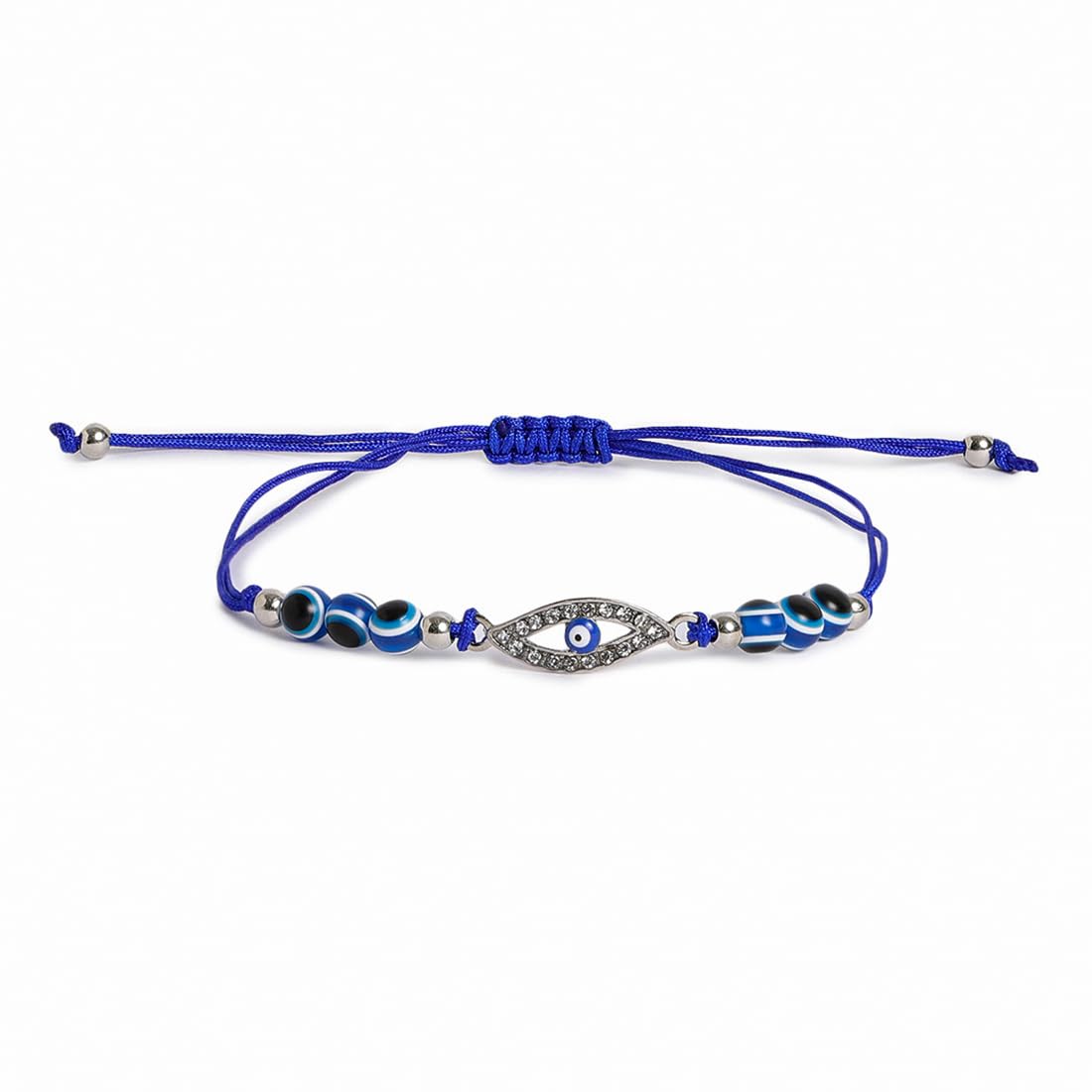 El Regalo 1PC Evil Eye Rakhi for Bhai/Bhabhi/Bhai/Bhatija/Bhatiji- Fancy Evil Eye Rakhi with Roli Chanwal, Rakhi Card in Rakhi Gift Box (Option-6)