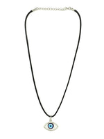 El Regalo 2 PCs Blue Evil Eye Unisex Pendant Cord Necklace for Kids/Girls/Boys/Men & Women - Turkish Blue Silver & Golden Handmade Evil Eye Necklaces (Option-3)