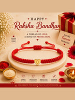 El Regalo Red Ethnic Rakhi Dori Unisex Rakhi-Adults - O letter