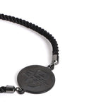 El Regalo 1 PC Stainless Steel OM/Aum Rakhi for Brother - Anti Tarnish Adjustable Rakhi Bracelet for Bhai/Bhatija- Comes with Message Card, Roli-Chawal & Rakhi Box (Black OM Rakhi)