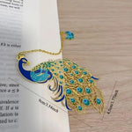 El Regalo Stunning Peacock Bookmark - Colorful Brass Hollow Metal Bookmark | Elegant Page Clip for Readers, Friends, Teachers & Colleagues