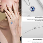 El Regalo Evil Eye Pendant Necklace for Girls & Women | Evil Eye Necklace Third Blue Eyes Amulet Protection Pendant for Girls & Women (Silver)
