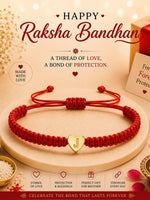 El Regalo Red Ethnic Rakhi Dori Unisex Rakhi-Adults - J letter
