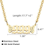 El Regalo Small Butterfly Wings Angel Number Necklace- Stainless Steel, Anti Tarnish, Angel Number Numerology Jewelry for Women & Girls (Angel Number 999)