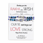 El Regalo 2PCs Evil Eye Rakhi Combo Set for Bhai-Bhabhi or Bhai-Bhatija/Bhatiji- 2 Evil Eye Rakhis with Roli Chanwal, Rakhi Card in Rakhi Gift Box (Option-4)