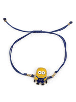 El Regalo 2 PCs Kids Rakhis Combo Set - beautiful 2 Kids Rakhis Set with shagun, Rakhi Message Card in Rakhi Gift Box for Little Brother/Niece/Nephew (Tiger & Minion Rakhi)