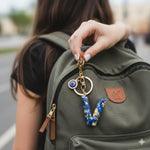 El Regalo Royal Blue Evil Eye Keychain Name Initial Letters- Alphabet Letter Keyring with Evil Eye Charm - Unisex Stylish Bag Charm, Keyring, Gift for Friends & Family (V Letter)