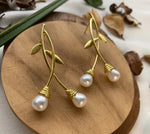 El Regalo Statement Pearls Earrings in matt Finish- Gold Plated Natural Pearls Classy Stud Earrings for Girls & Women (Option- 5)