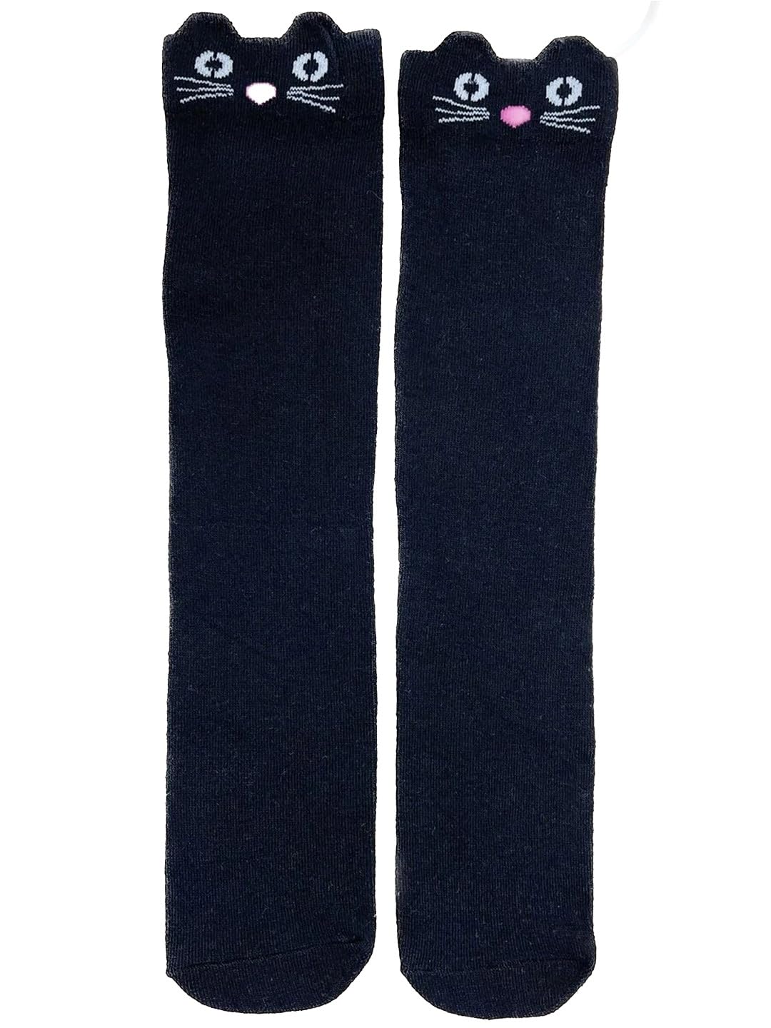 EL REGALO Girls Black Patterned Knee Length Socks