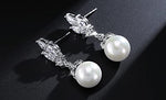 El Regalo Zircon Pearls Earrings- American Diamond Party Pearls Earrings for Girls & Women - Gift for Her (Ziron Pearl Stud Earrings)