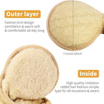 El Regalo 1PC Unisex Warm Knit Earmuffs- Winter Outdoor Fur Earwarmer, Foldable, Adjustable Wrap Ear Warmer for Girls/Boys/Men/Women (Peach Knitted)