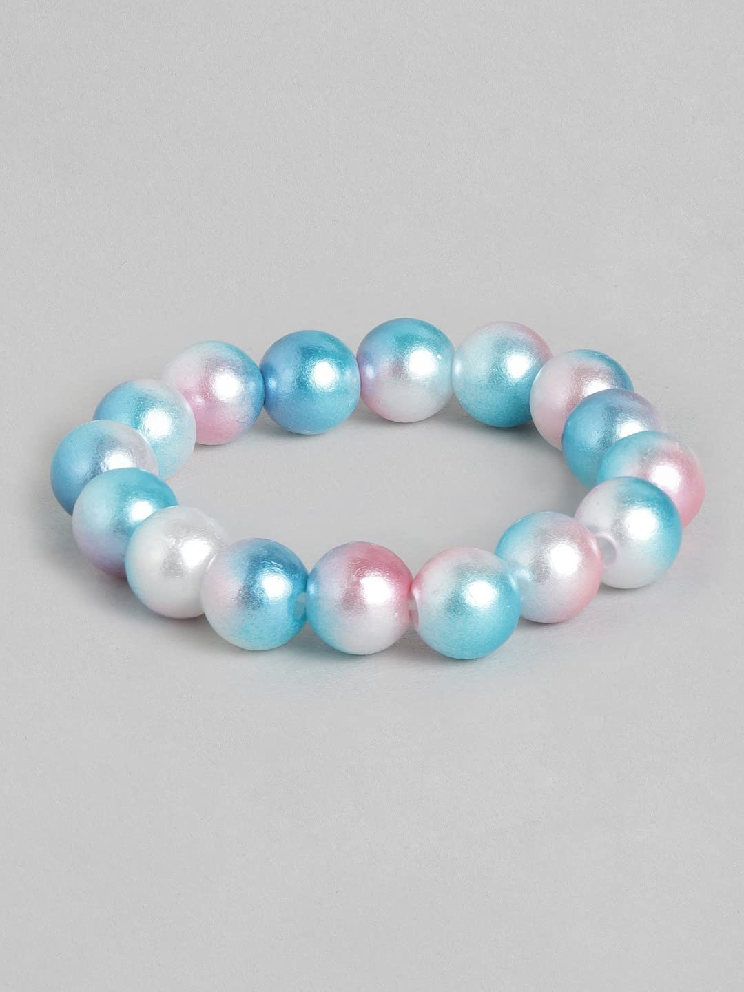 El Regalo Girls Princess Necklace Bracelet with Colorful Mermaid Shiny Beads Bow Kids Stretchy Costume Jewelry Gift Party Favors Dress up Jewelry for Little Girl Toddler (Ocean Blue)