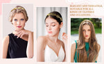 El Regalo's Golden Leaves Vintage Crown Style Metal Hairband/Tiara Hair accessories for Kids/Girls/Teens/Women- Bridal Crown Hairbands (Option-2)