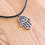 El Regalo Simple Evil Eye Hamsa Hand Pendant Necklace for Girls & Women | Evil Eye Necklace Third Blue Eyes Amulet Protection Pendant for Girls & Women (Big Hamsa Hand)