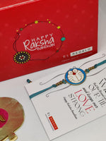 El Regalo 2 PCs Kids Rakhis Combo Set - beautiful 2 Kids Rakhis Set with shagun, Rakhi Message Card in Rakhi Gift Box for Little Brother/Niece/Nephew (Angry Bird & Doremon Rakhi)