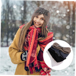 El Regalo 1 PC Winter Knitted Sequin Flower Headband Ear Warmer for Girls & Women - Headwrap with 3D Sequin flower- Ear Warmer Hair Muffs Band | Winter Designer Headbands (Khakhi)