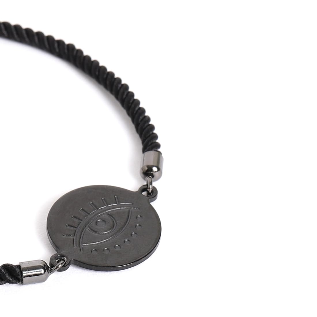 El Regalo 1PC Evil Eye Stainless Steel Rakhi for Bhaiya/Bhai/Brother- Anti Tarnish/NO Rust/Waterproof Rakhi with Roli Chawal, Message Card in Rakhi Gift Box (Black Evil Eye)