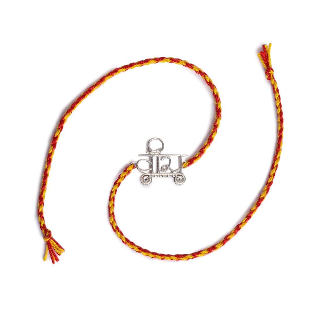El Regalo 2PCs OM/Veera/Bhai Moli Thread Rakhi Set for Brother/Bhai/Bhaiya- Auspicious OM/Aum Mauli Rakhi with Roli Chawal, Rakhi Message Card in Rakhi Gift Box (OM & Veera Rakhi)