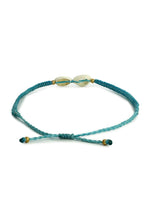 El Regalo 1 PC Boho Anklet- Cowrie Shell & Brass Charms Macrame Adjustable Bead Anklet for Girls & Women- 1 Leg Fashion Barefoot Anklets (Cowrie Shell Blue Anklet)