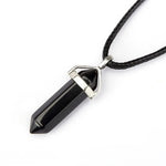 El Regalo 1 PC Hexagonal 6 Faces Healing Crystal Unisex Necklaces for Men/Women/Girls/Boys- Healing Stone Pendant Jewelry (Black Onyx)