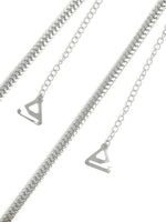 El Regalo 1 Pair Fancy Designer Chain Bra Straps for Off Shoulder Dresses or Wedding/Evening Gowns- Fancy Lingerie Straps Accessories (Silver)