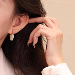 El Regalo Gold-Plated Pearl Heart Hoop Earrings for Women & Girls - Classic, Elegant Tiny Pearl Heart Hoops, Trendy & Fashionable Earrings for Everyday Wear