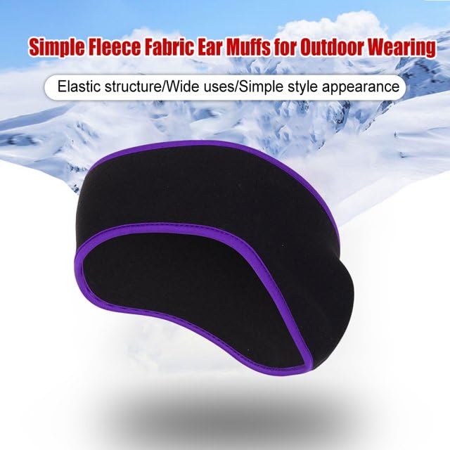 El Regalo 2 PCs Winter Fleece Ear Warmers Unisex Headband- Winter Ear Muffs for Men Women Kids in Cold Weather, Running Yoga Skiing Riding Bike Ear Cover (Orange & Purple)