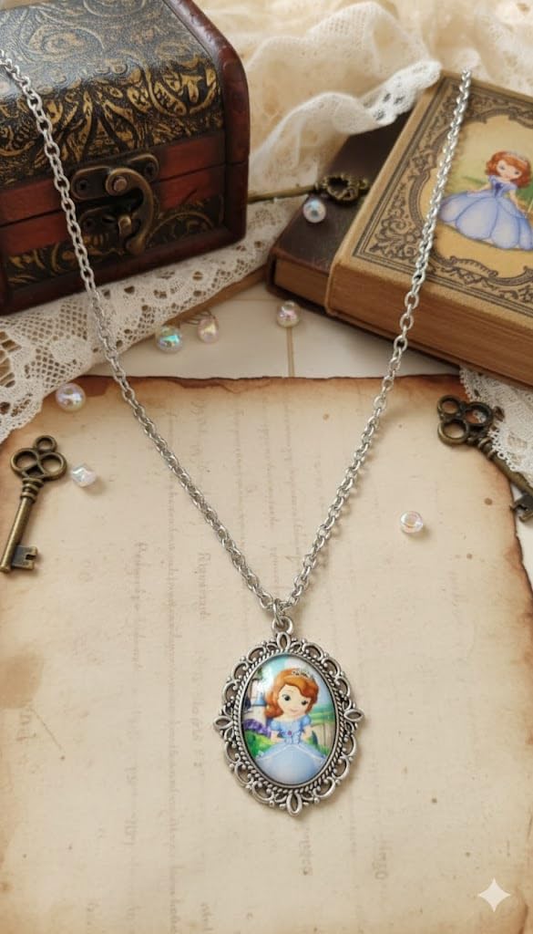 El Regalo Enchanted Tales Princess Pendant Necklace for Girls & Toddlers - Magical Character Jewelry for Birthdays, Parties & Gifting (Style-17)